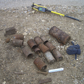 Kartuschenhülsen, München Zentrum 2003.JPG